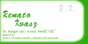 renato kvasz business card